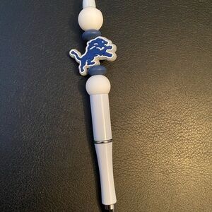 Detroit Lions Beaded Pen Hand Crafted
